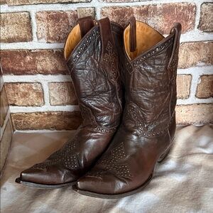 Old Gringo Dark Brown Studded Leather Boots